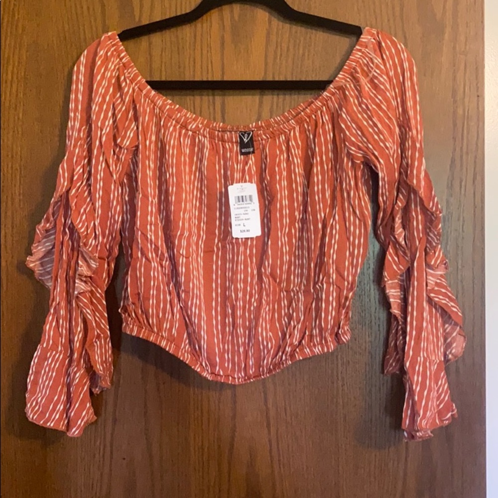 Burnt orange crop top